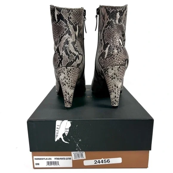 Halogen python snakeskin booties heels sz 8 - Picture 4 of 16